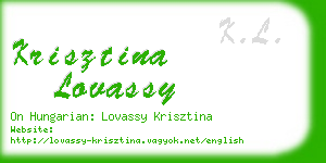 krisztina lovassy business card